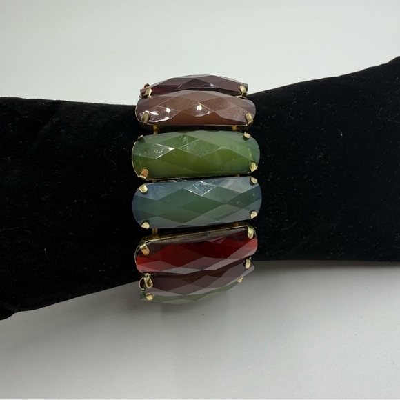 Wide Multicolor Acrylic Stone Panels
Stretch Bracelet - Picture 3 of 6